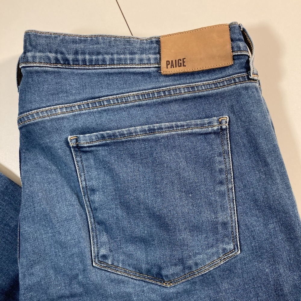 Paige Men's Federal Jeans 42x30 Blue Straight‎ Leg Stretch Denim Lucero Med Wash